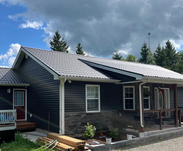 Metal roofing close-up